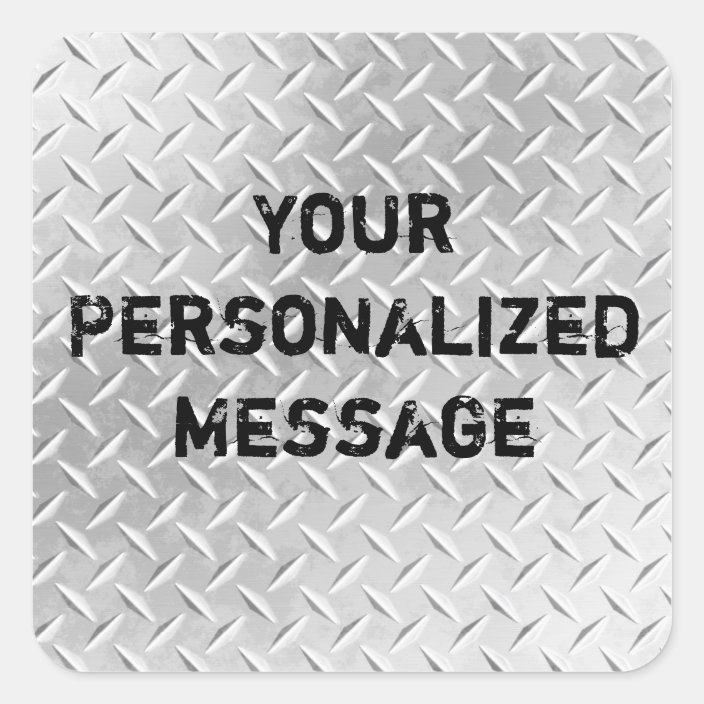 Diamond Plate Metal Pattern Sticker Set Zazzle Com