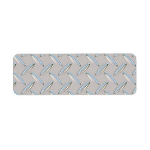Diamond Plate Metallic Label