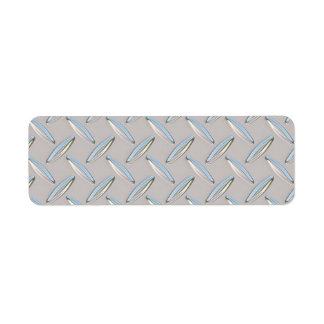 Diamond Plate Metallic Label