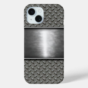 Diamond Plate Personalized iPhone 15 Case