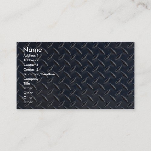 Diamond plate Photo Business Card