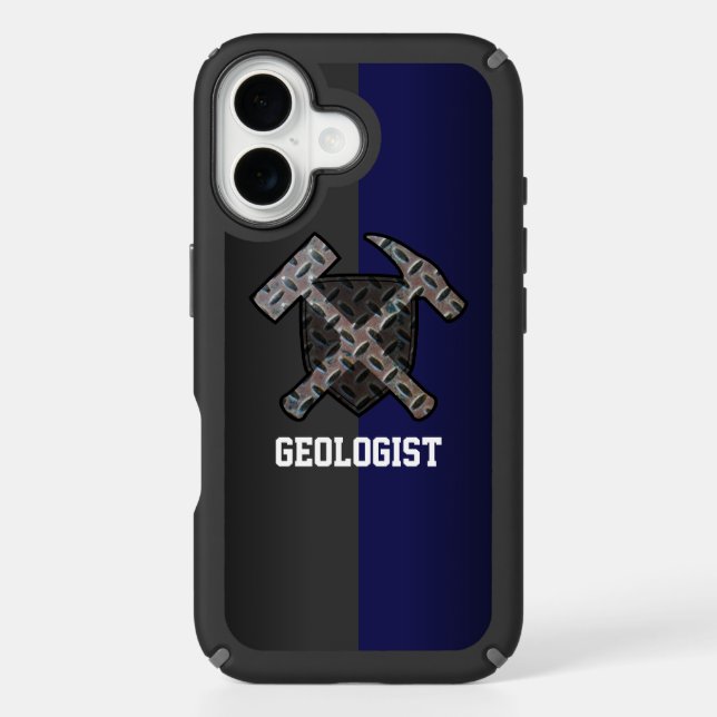 Diamond Plate Rock Hammers & Shield Speck iPhone Case (Front)