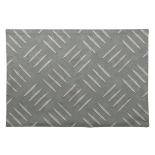 Diamond Plate Stainless Steel Textured Placemat