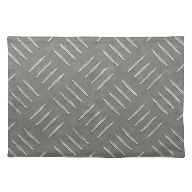 Diamond Plate Stainless Steel Textured Placemat (Front)