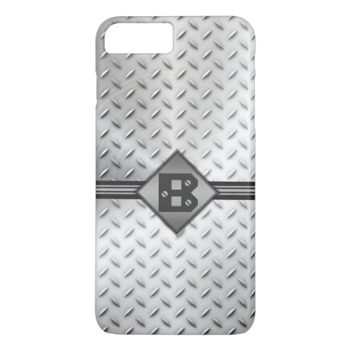 Diamond Plate Steel Monogram iPhone 8 Plus7 Plus Case