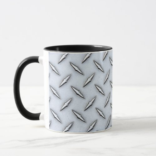 Diamond Plate Steel  Mug