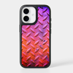 Diamond Plate Steel Purple and Orange iPhone 17 Case