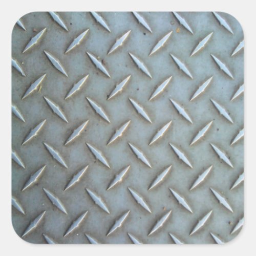 Diamond Plate Steel Square Sticker
