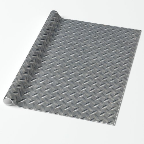 Diamond Plate Steel Wrapping Paper