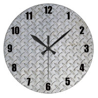 Diamond Plate Wall Clock