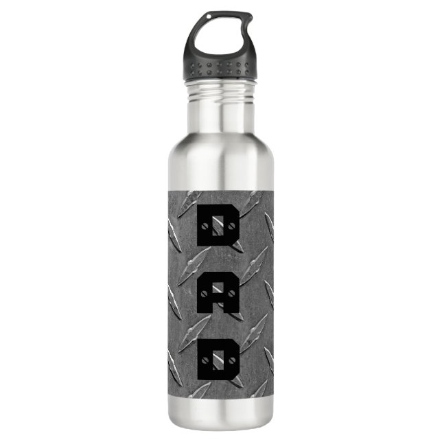 Diamond Plate Water Bottle (Front)