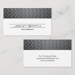 Diamond Plated Steel Metallic Business Card