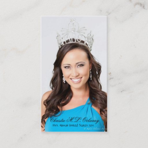 Customizable Diamond Platform Pageant Business Card