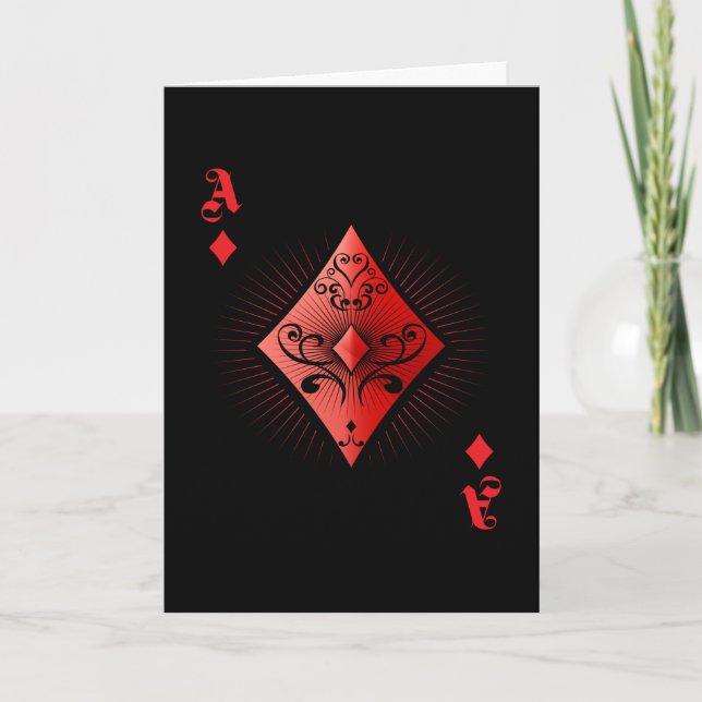 Diamond Poker Ace Casino Card (Front)