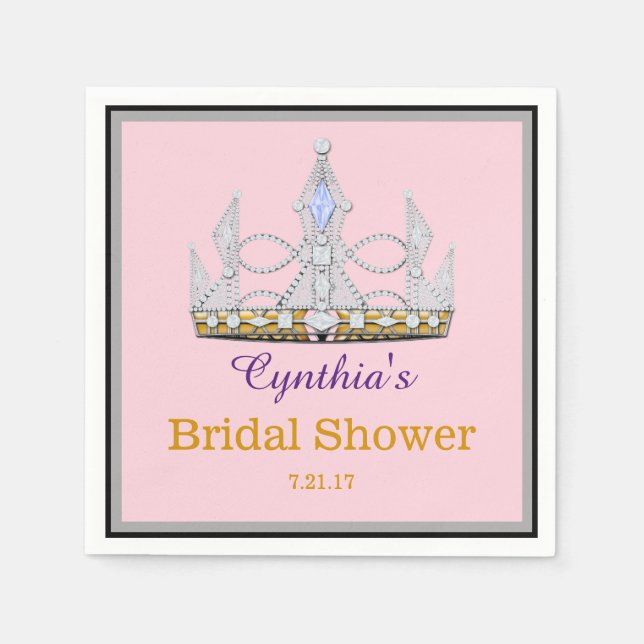 Diamond princess party event  napkins (Front)