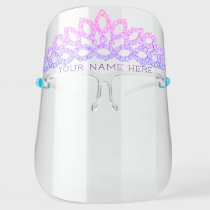 Diamond Princess Tiara - Add Your Name / Title - Face Shield