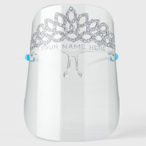 Diamond Princess Tiara - Add Your Name / Title Face Shield