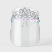 Diamond Princess Tiara - Add Your Name / Title - Kids' Face Shield
