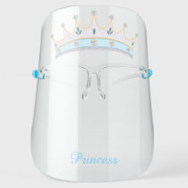 Diamond princess tiara & calligraphy face shield