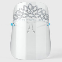 Diamond Princess Tiara Face Shield Your Name Title