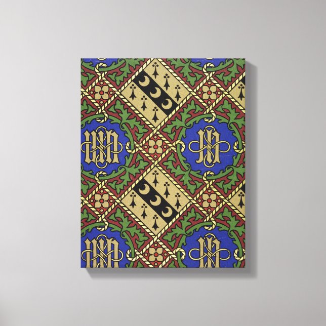 Diamond print ecclesiastical wallpaper design (Front)