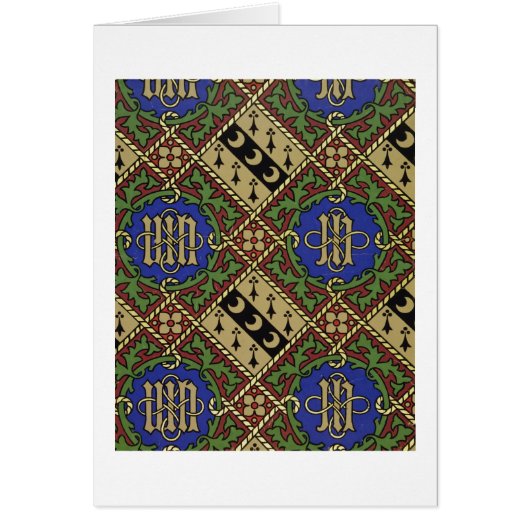 Diamond print ecclesiastical wallpaper design cards (Front)