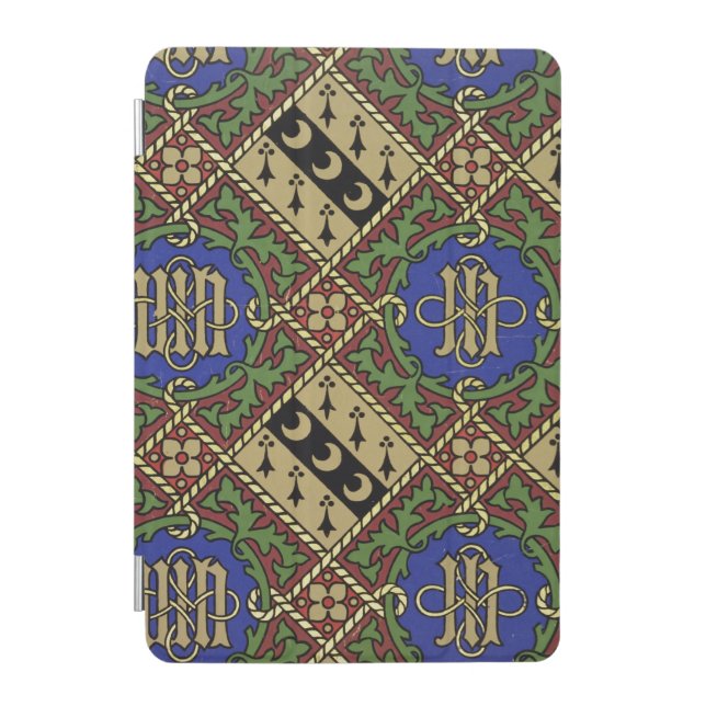 Diamond print ecclesiastical wallpaper design iPad mini cover (Front)