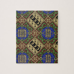 Diamond print ecclesiastical wallpaper design jigsaw puzzle