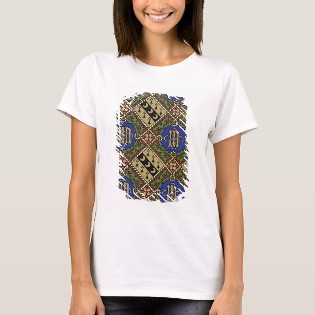 Diamond print ecclesiastical wallpaper design T-Shirt (Front)