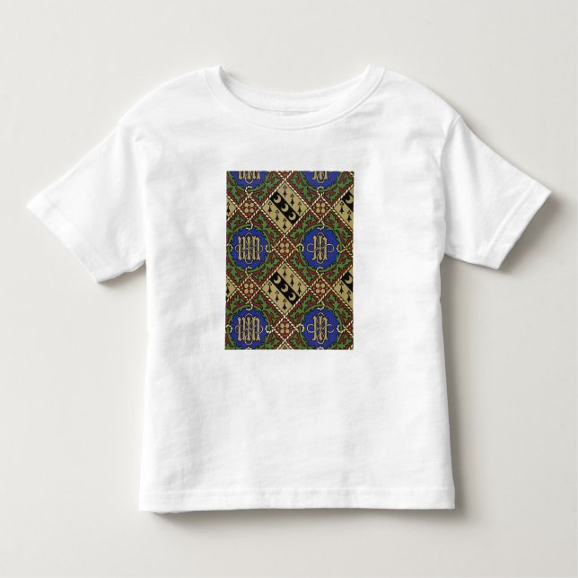 Diamond print ecclesiastical wallpaper design toddler t-shirt (Front)