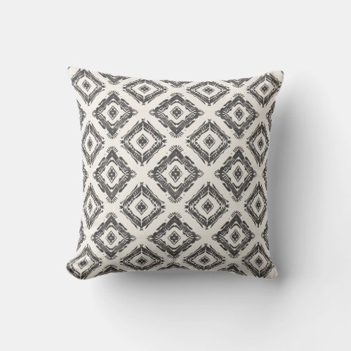 Diamond Print Hand_blocked Throw Pillow