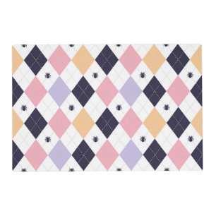 Diamond Purple Pink with Spider Placemat