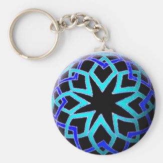 Diamond Pysanka Keychain