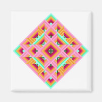 Diamond Quilt in Pink and Green