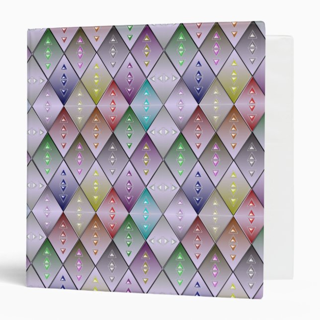 Diamond Quilt Pattern  3-Ring Binder (Front/Inside)