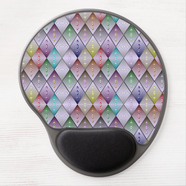 Diamond Quilt Pattern Ergonomic Gel Mousepad (Front)