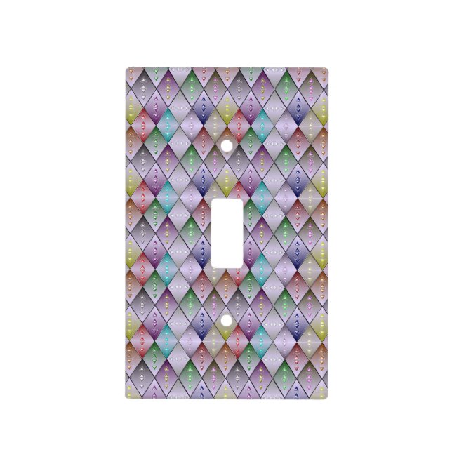 Diamond Quilt Pattern Light Switch Cover (Front)