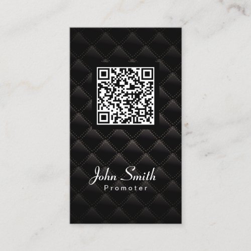 Diamond Quilt QR Code Promoter Business Card