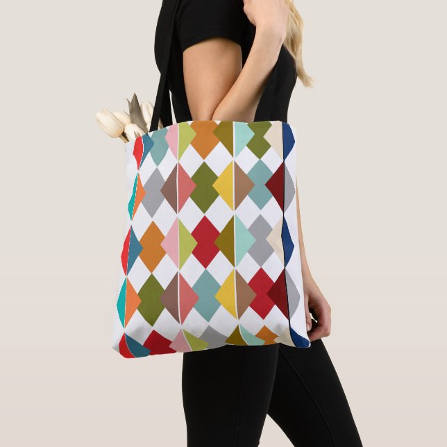 Diamond Quilt  Tote Bag (Close Up)