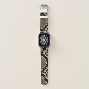Diamond Rattlesnake Skin Apple Watch Band by MegaCase at Zazzle