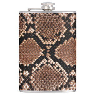 Diamond Rattlesnake Snake Skin Flask