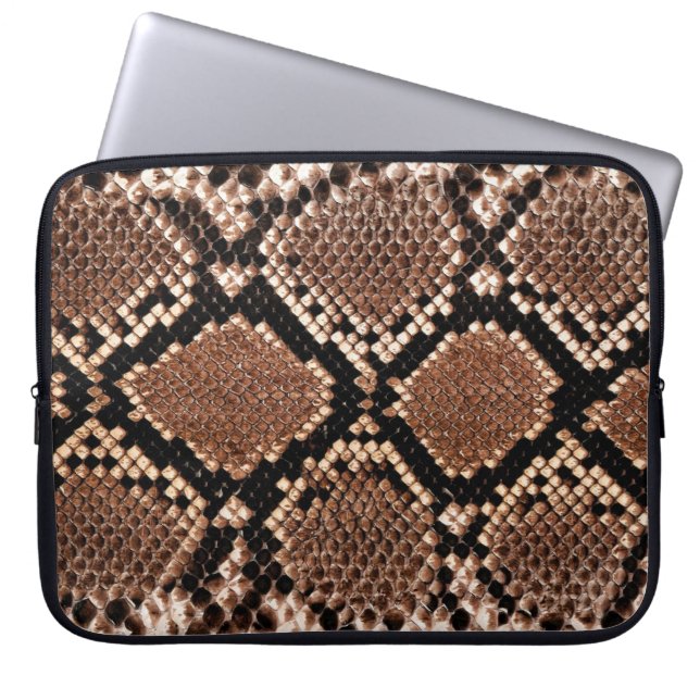 Diamond Rattlesnake Snake Skin Laptop Sleeve (Front)