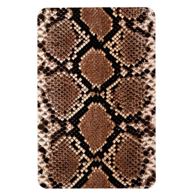 Diamond Rattlesnake Snake Skin Magnet (Vertical)