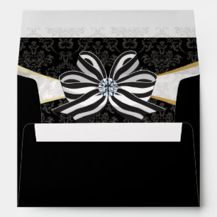 Diamond Ribbon with Damask Pattern Envelope