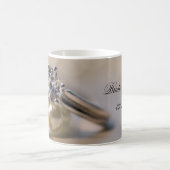 Diamond Ring and Pearls Wedding Coffee Mug (Center)