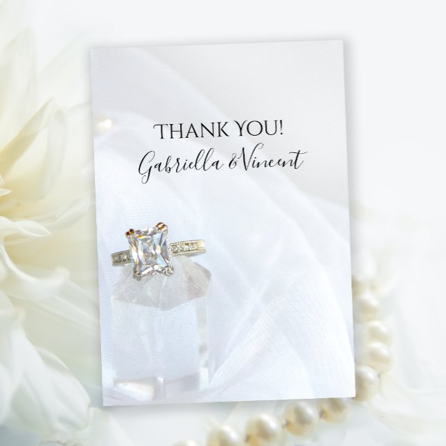 Diamond Ring and Pillar Crystal Wedding Thank You (Creator Uploaded)