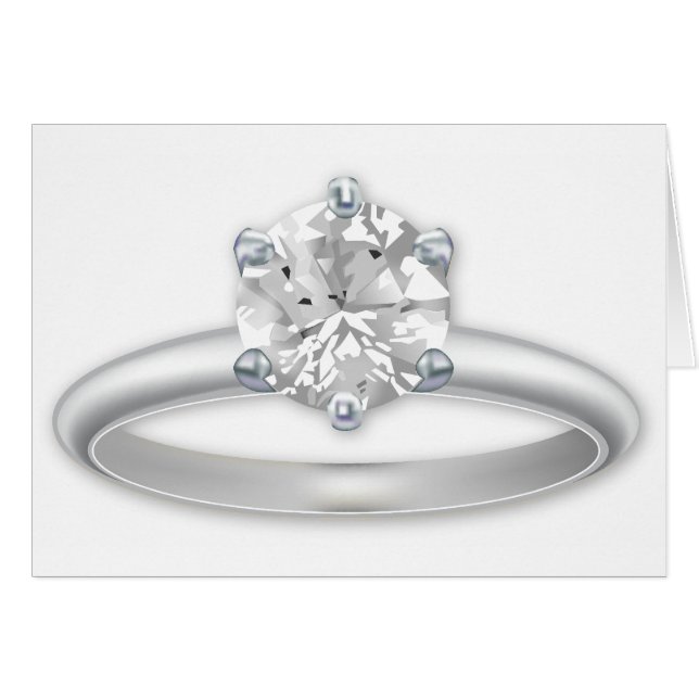 Diamond Ring Bling Clipart Cards (Front Horizontal)