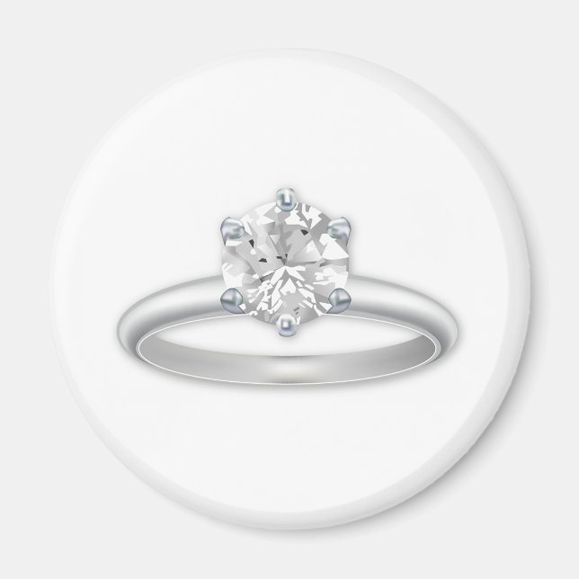 Diamond Ring Bling Clipart Graphic Magnet (Front)