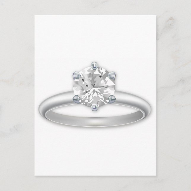 Diamond Ring Bling Clipart Postcard (Front)