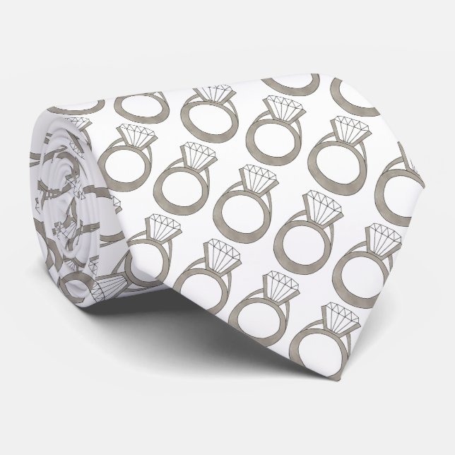 Diamond Ring Bling Jewelry Wedding Rings Tie (Rolled)
